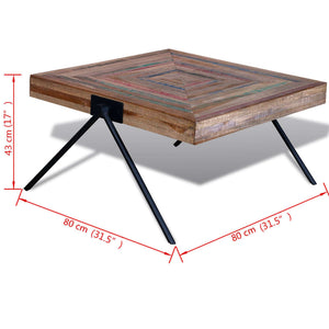 Couchtisch Altholz Teak V-Beine