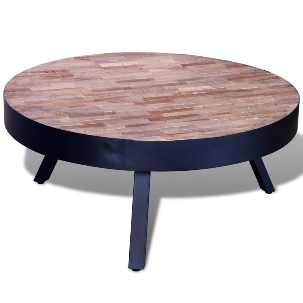 Runder Couchtisch Altholz Teak