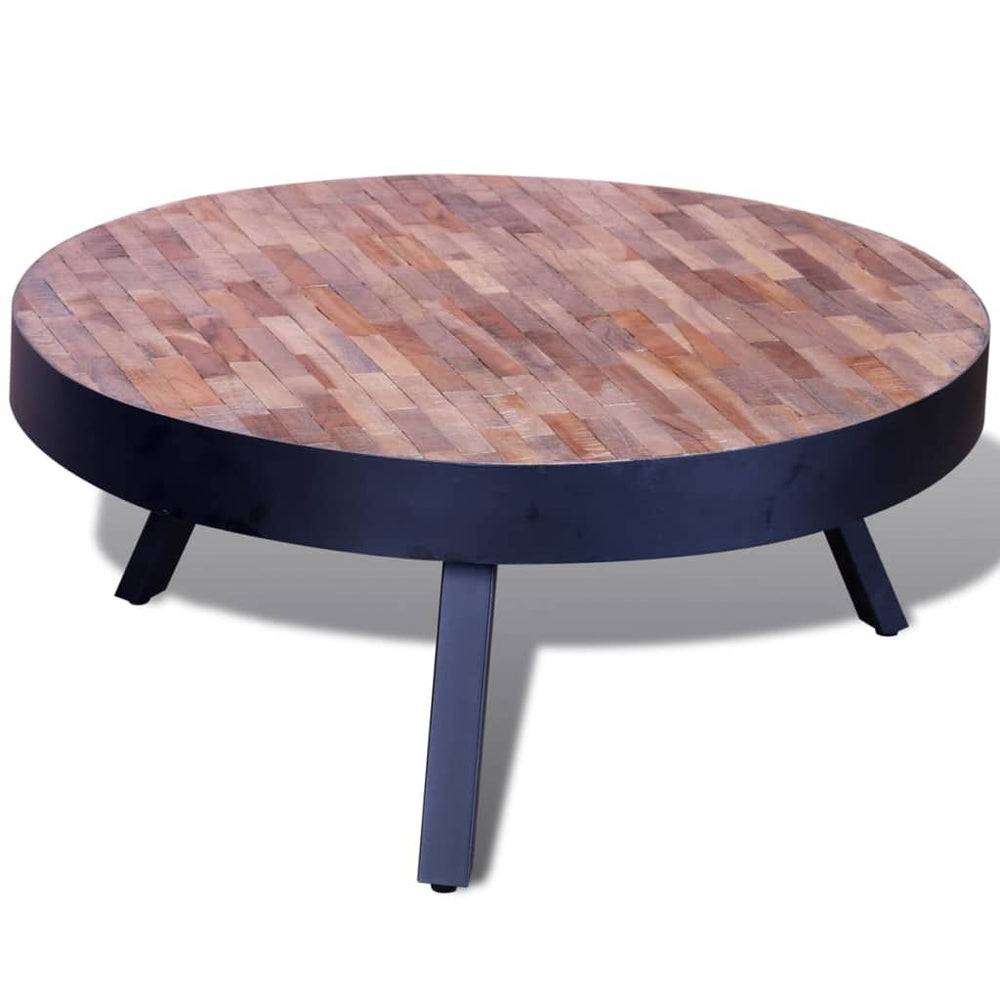 Runder Couchtisch Altholz Teak