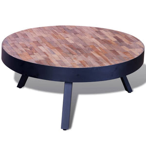 Runder Couchtisch Altholz Teak