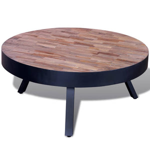 Runder Couchtisch Altholz Teak