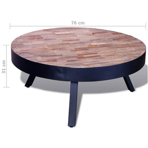 Runder Couchtisch Altholz Teak