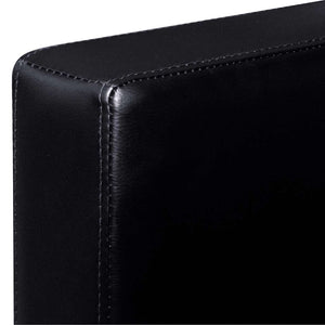 L-förmiges 3-Sitzer Sofa Schwarz Kunstleder