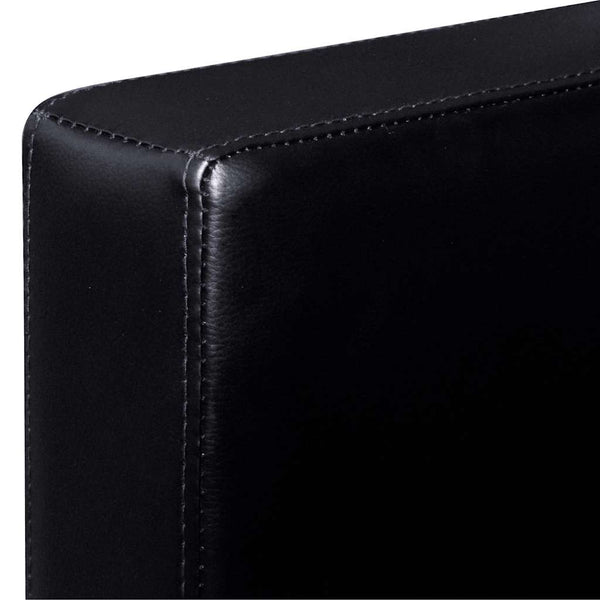 L-förmiges 3-Sitzer Sofa Schwarz Kunstleder