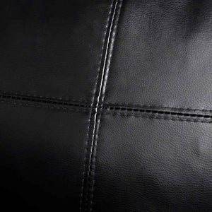 L-förmiges 3-Sitzer Sofa Schwarz Kunstleder