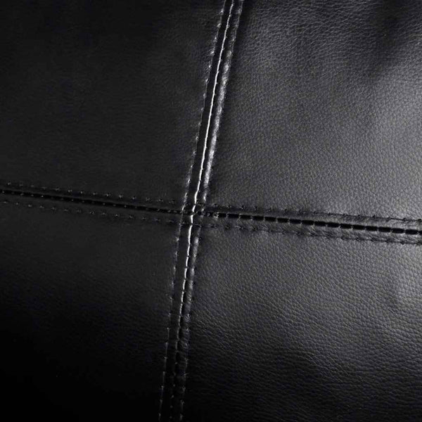 L-förmiges 3-Sitzer Sofa Schwarz Kunstleder