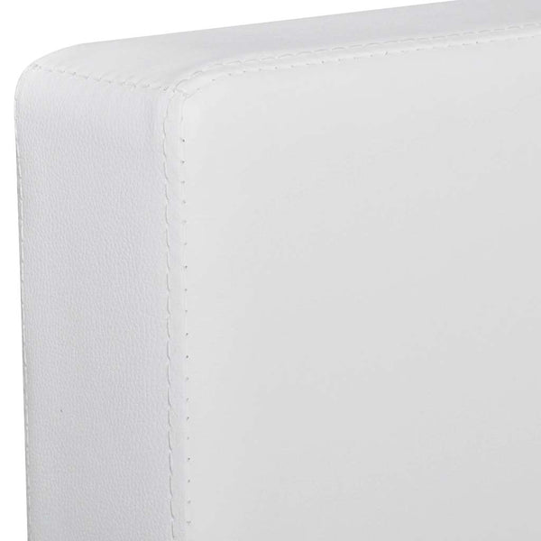 vidaXL Canapé modulable à 3 places en similicuir blanc