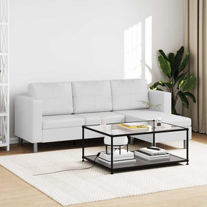 vidaXL Canapé modulable à 3 places en similicuir blanc