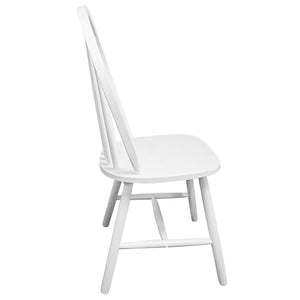 vidaXL Chaises de salle à manger 4 pcs Blanc Bois d'hévéa massif