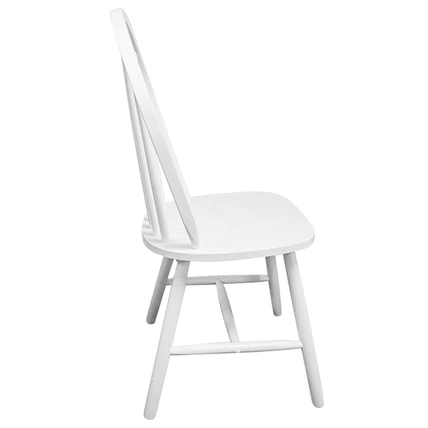vidaXL Chaises de salle à manger 4 pcs Blanc Bois d'hévéa massif