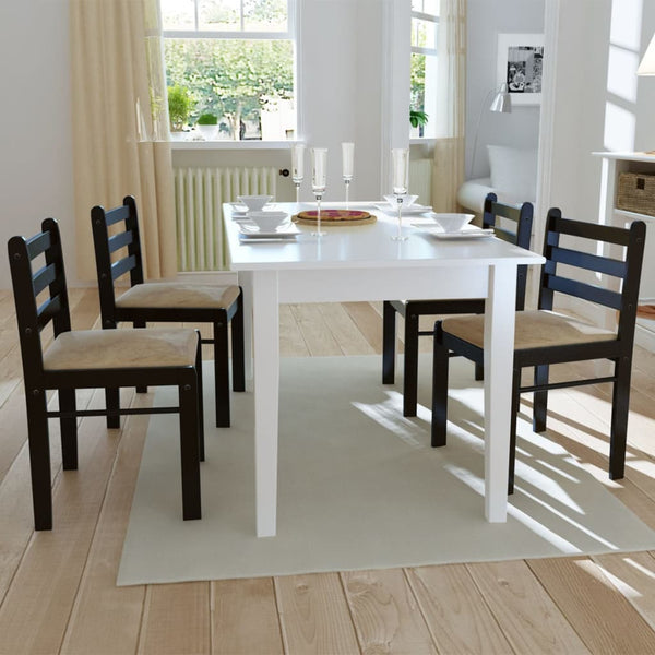 Esszimmerstühle 4er Set Braun Samt