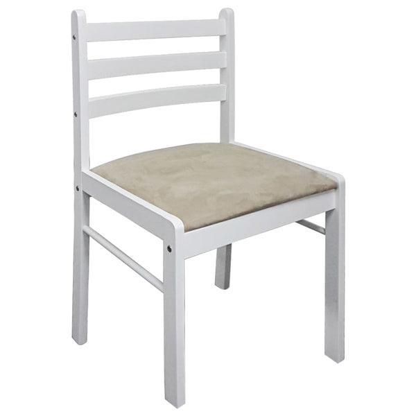 Esszimmerstühle 4er Set Weiß Samt
