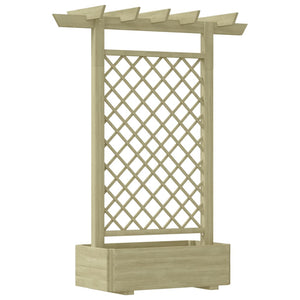 Holz Pergola mit Pflanzkasten