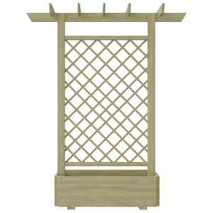 Holz Pergola mit Pflanzkasten