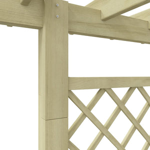 Holz Pergola mit Pflanzkasten