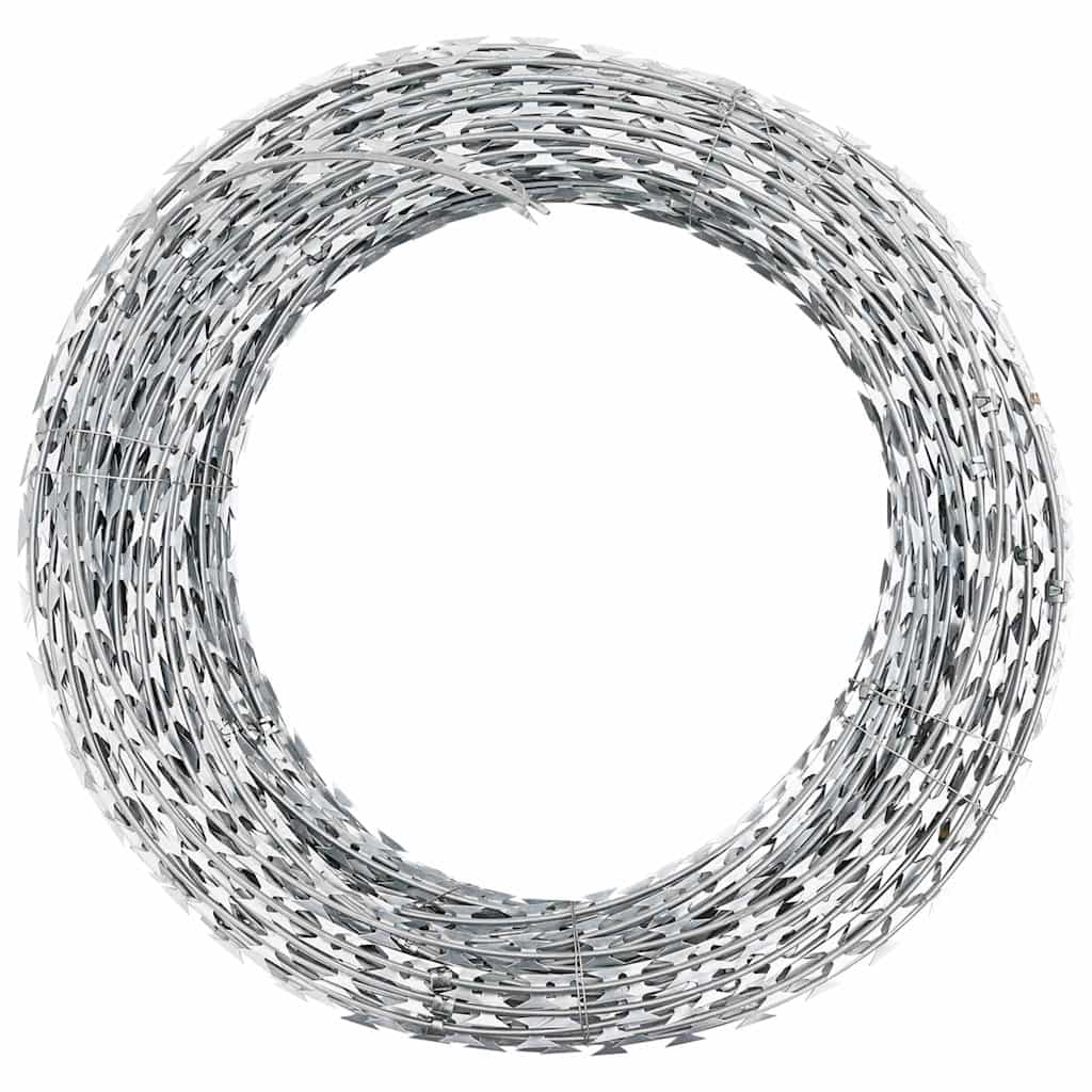 Fil barbelé OTAN accordéon BTO-22 avec pinces Acier galvanisé 150 m