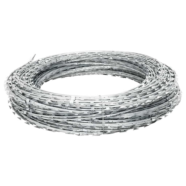 Fil barbelé OTAN accordéon BTO-22 avec pinces Acier galvanisé 150 m