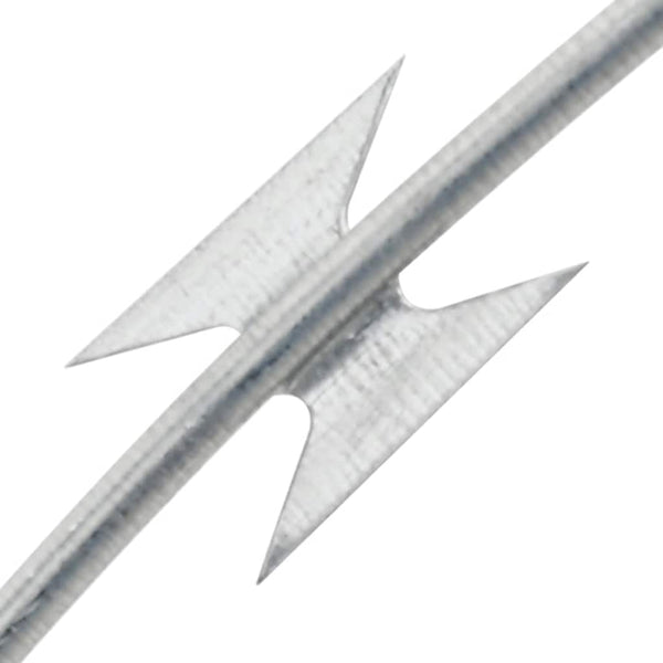 Fil barbelé OTAN accordéon BTO-22 avec pinces Acier galvanisé 150 m