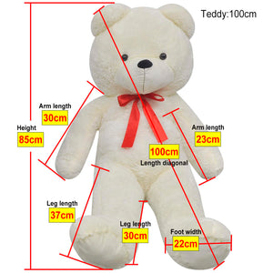 XXL Plüsch Teddybär Weiß 85cm