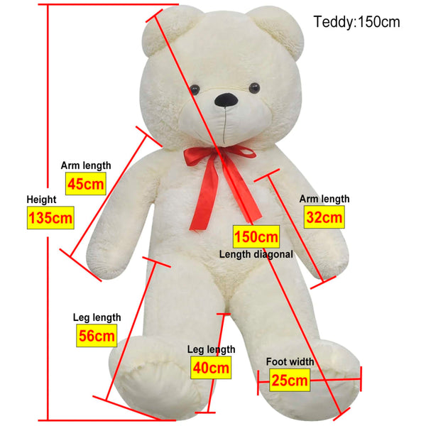 XXL Plüsch Teddybär Weiß 135cm