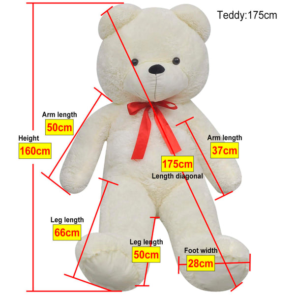 XXL Plüsch Teddybär Weiß 160cm