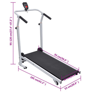 Mini Laufband Klappbar Schwarz 93x36 cm