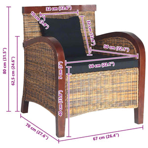 Handgeflochtener Rattan Sessel