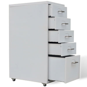 Registerschrank mit 5 Schubladen Grau 68,5 cm Stahl