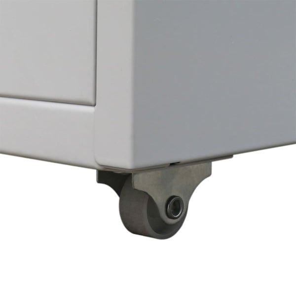 Registerschrank mit 5 Schubladen Grau 68,5 cm Stahl