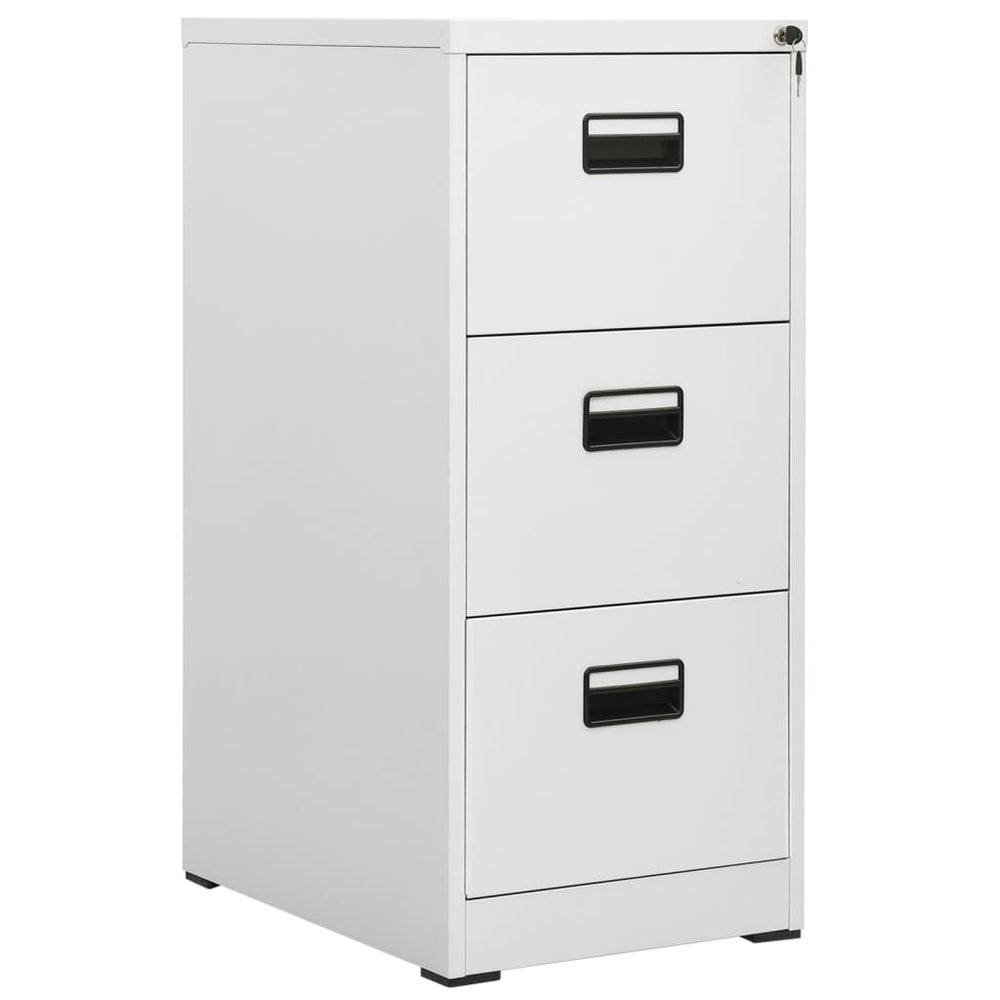 vidaXL Meuble de classement Gris clair 46x62x102,5 cm Acier