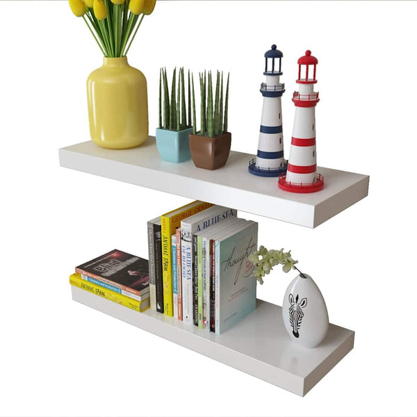 vidaXL Étagères murales 2 pcs MDF Blanc