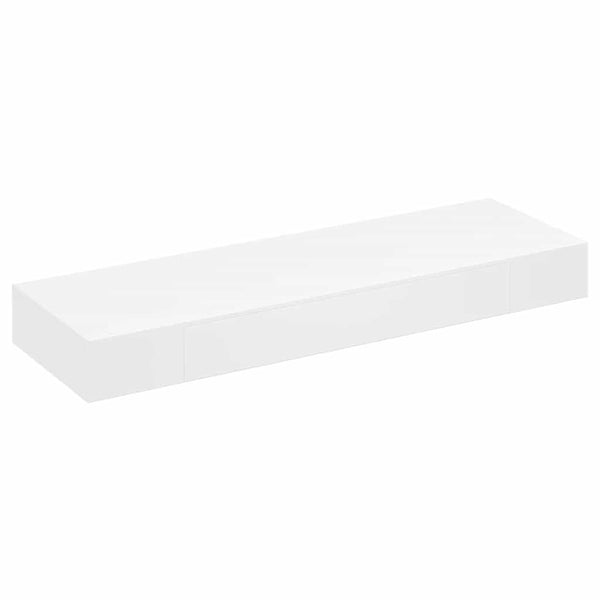Wandregal mit Schublade MDF Weiß