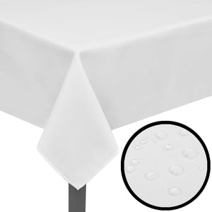 5 nappes blanches 250 x 130 cm