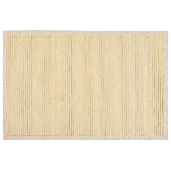6 Bambus-Platzdeckchen 30 x 45 cm Natur