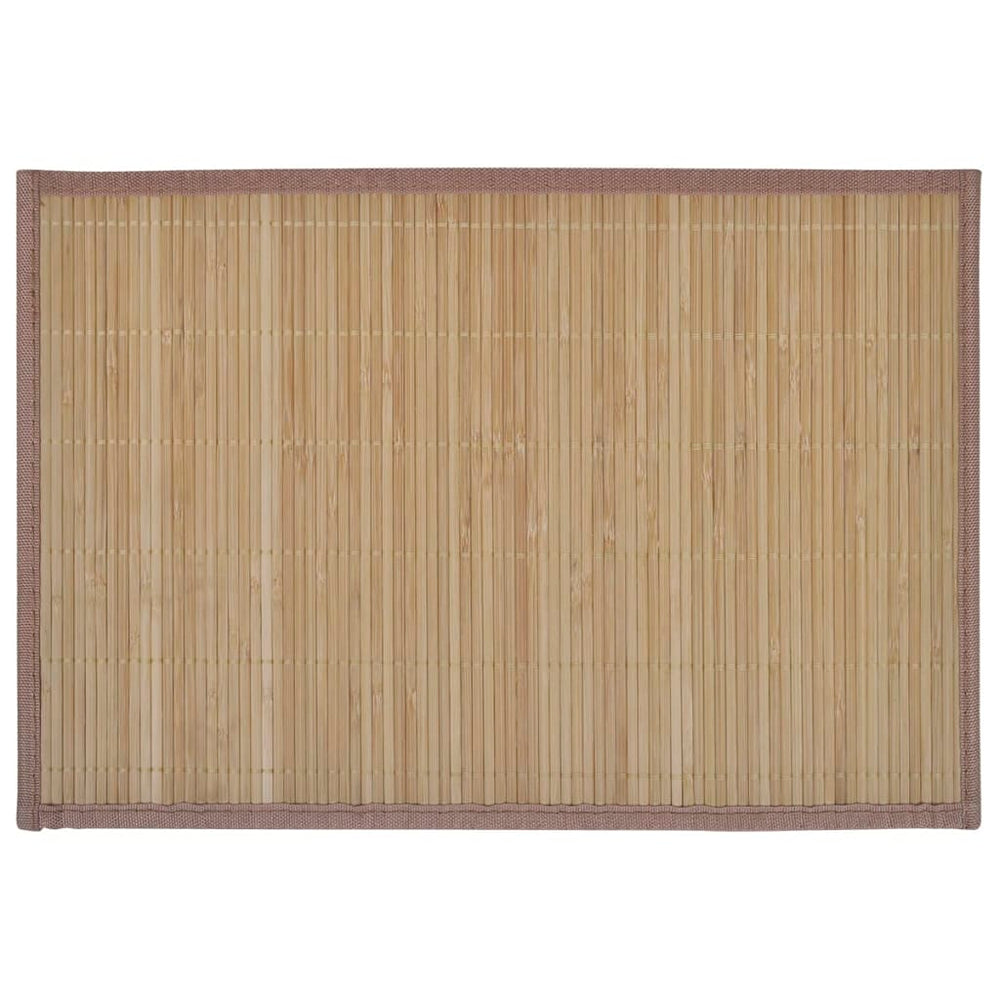 6er-Set Bambus Platzdeckchen Braun 30x45 cm