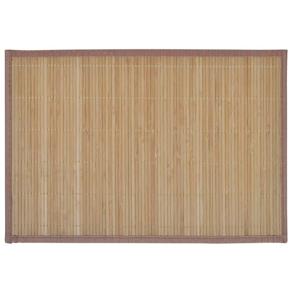 6er-Set Bambus Platzdeckchen Braun 30x45 cm