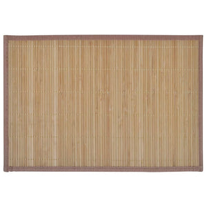 6 sets de table en bambou 30 x 45 cm marron