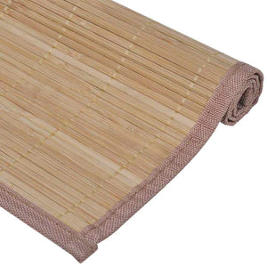 6er-Set Bambus Platzdeckchen Braun 30x45 cm