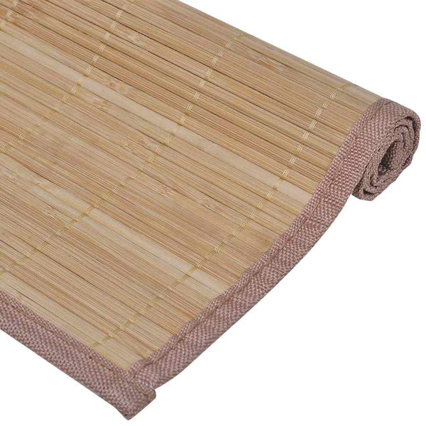 6er-Set Bambus Platzdeckchen Braun 30x45 cm