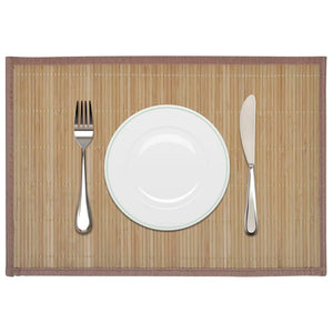 6 sets de table en bambou 30 x 45 cm marron