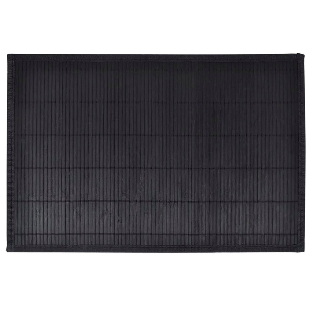 6er Bambus Platzsets Schwarz 30x45 cm