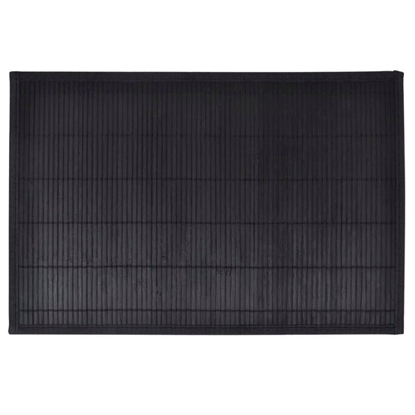 6er Bambus Platzsets Schwarz 30x45 cm