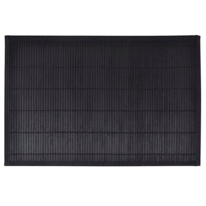 6 sets de table en bambou 30 x 45 cm noirs