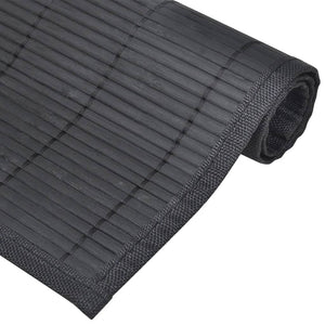 6er Bambus Platzsets Schwarz 30x45 cm