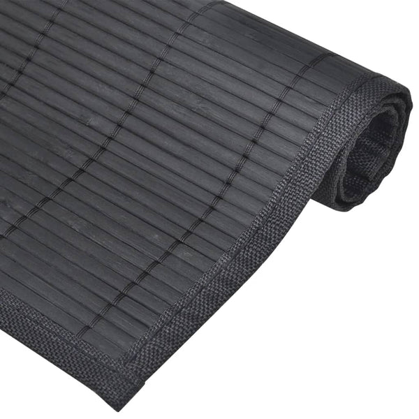 6 sets de table en bambou 30 x 45 cm noirs