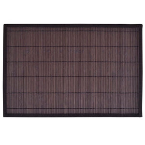 Bambus Platzdeckchen Dunkelbraun, 6er-Set