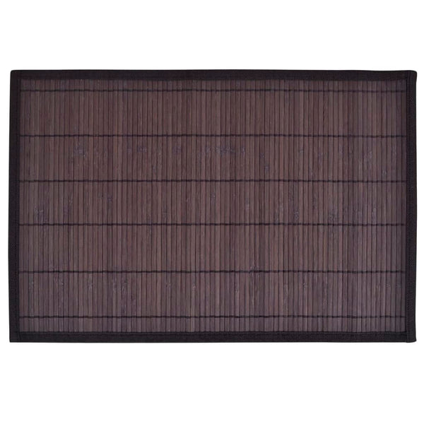 Bambus Platzdeckchen Dunkelbraun, 6er-Set