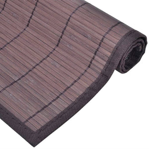 Bambus Platzdeckchen Dunkelbraun, 6er-Set
