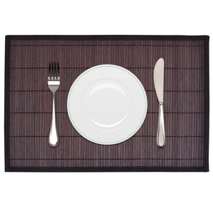 Bambus Platzdeckchen Dunkelbraun, 6er-Set