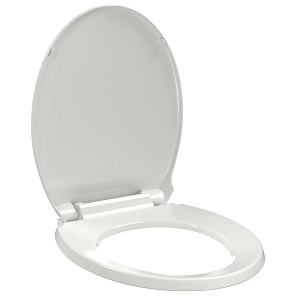Toilettensitz mit Absenkautomatik Weiß Oval